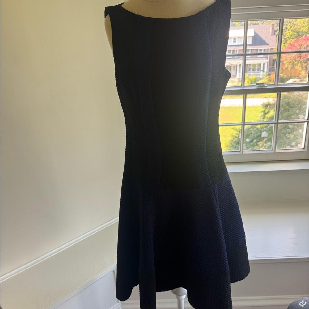 Nanette Lepore Black Textured Mini Dress